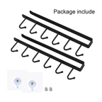 2 Stücke Becher Tassen Lagerung Haken Unter Regal Tassenhalter Küchenutensilien Krawatten Gürtel und Schal Hängen Rack Halter Unterschrank Schrank