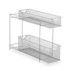 Küchenschrank Organizer, ausziehbares Unterschrank Regal, 2 Schubladen, Metall