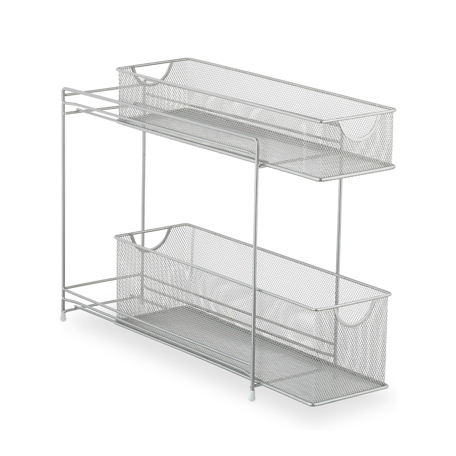 Küchenschrank Organizer, ausziehbares Unterschrank Regal, 2 Schubladen, Metall